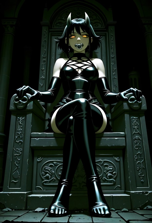 90s superhero animated series style,'dark deco' aesthetic. low angle 
dramatic shot focusing on a woman's feet and cr…