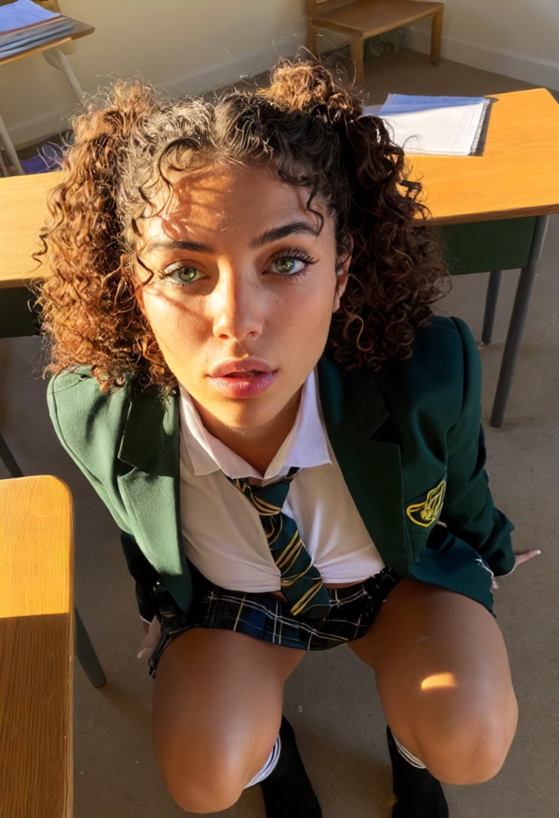 angry,furrowed brows,intense eyes,tight lips,overhead shot,straight-down angle,bird's-eye view,classroom,school_room,…
