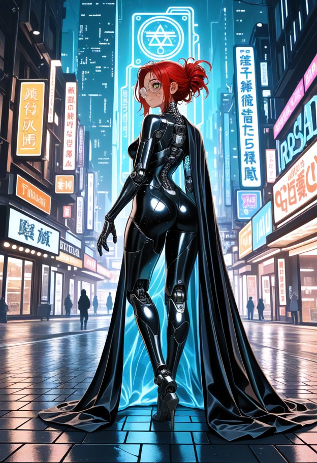 futuristic metropolis at twilight,towering neon-lit skyscrapers with floating bridges,glowing holographic billboards …