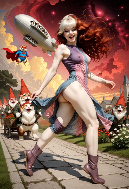 A highly dynamic, ultra-photorealistic 8k RAW full-body photograph structured like an iconic cinematic movie poster, …