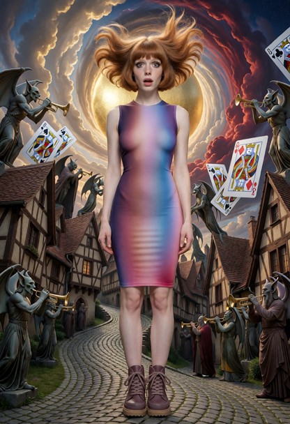 An ultra-photorealistic 8k RAW full-body photograph, viewed from head to toe, capturing a surreal and magical realism…