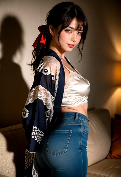 Location: late evening in a dimly lit room with warm, soft light casting gentle shadows against the walls and highlig…