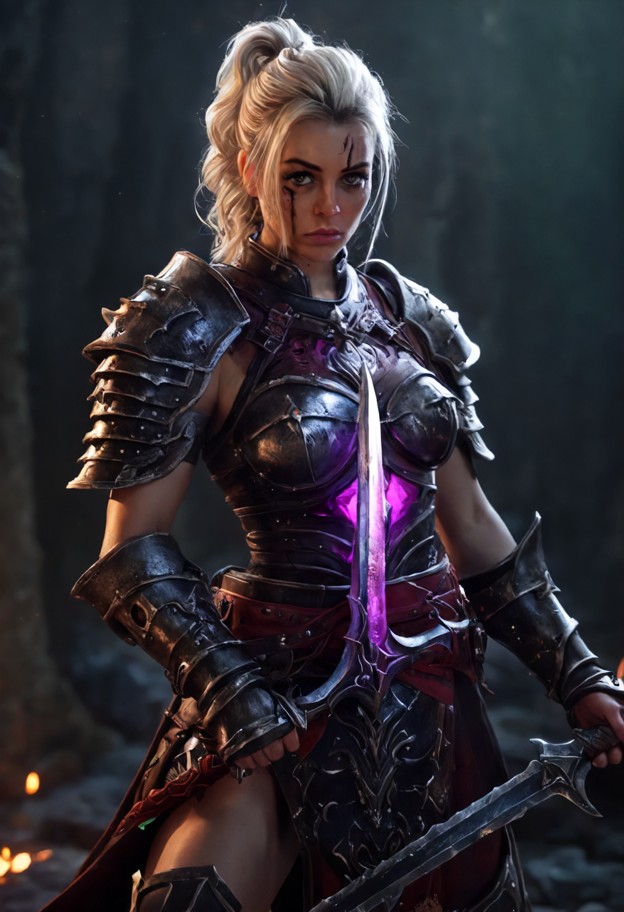 masterpiece,1wielding a colossal demonic sword,huge unholy broadsword,(doombringer sword focus:1.4),gigantic dark ste…