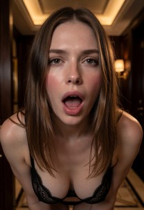 Nina Deepthroating Hard For Huge Cock — AI Porn Video
