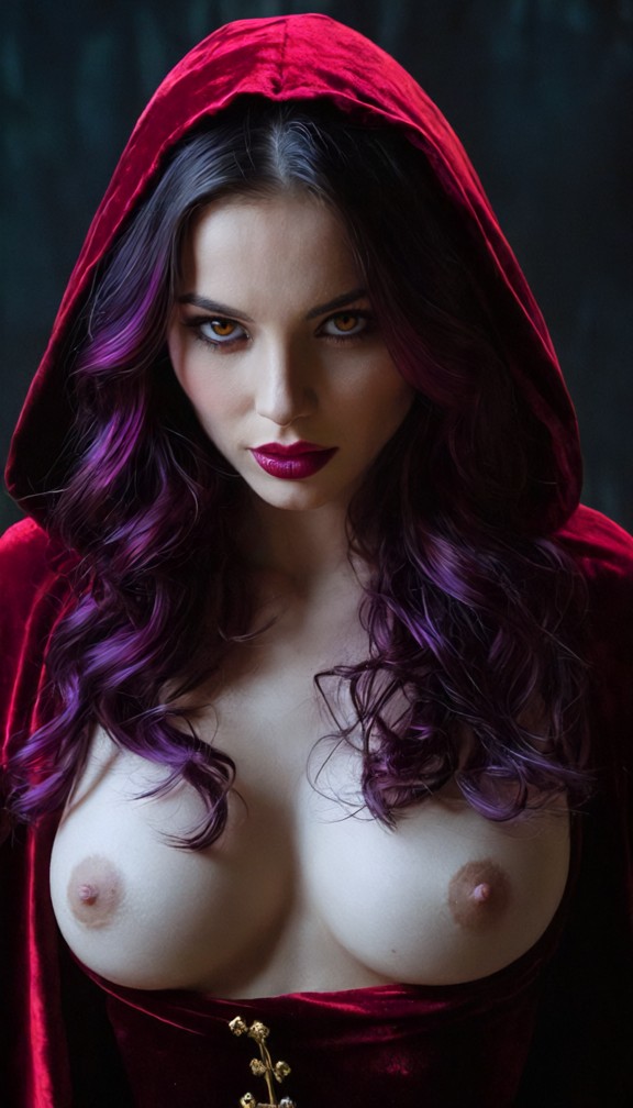 close-up of morgana's face shifting from warm charm to cold calculation,dramatic lighting contrast across her feature…