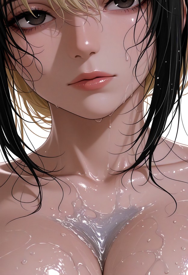 1girl,standing straight,(close-up portrait,focus on shaved pube:1.7),(dynamic bottom side view:1.2),wet skin (wet 1:2…