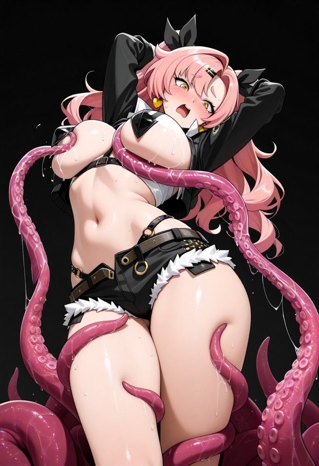 tentacles wrapping around breasts,tentacles squeezing breasts