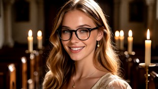 Hana Walking Toward The Church Altar — AI Porn Video