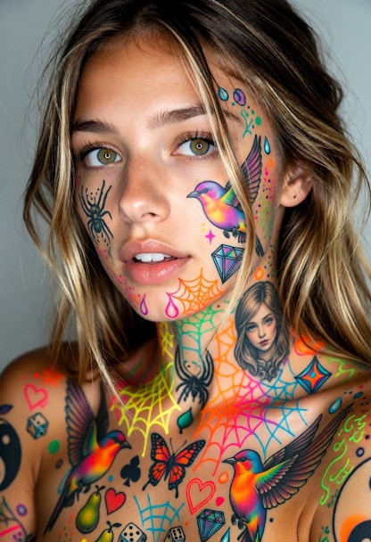 A large close up photograph of Adrianna's face and shoulders taken slightly from the left,her eyes big bright and spa…