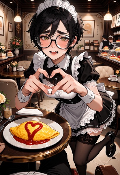 A highly detailed, high-quality anime-style dating-sim character illustration of Aoi Mizuhara performing a classic ma…
