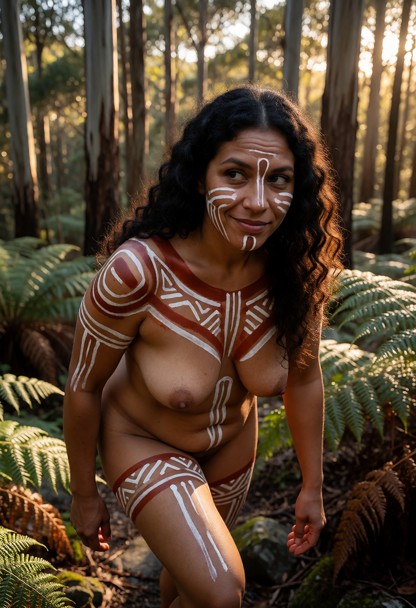 Location: Dense Eucalyptus Forest In Tasmania During — AI Porn Image