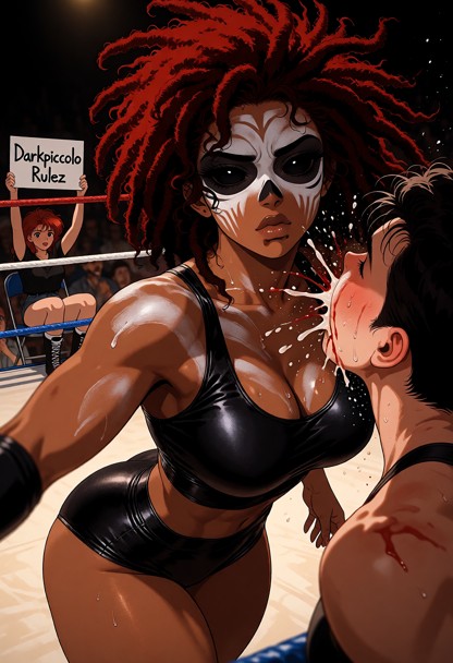Roxy with a mature, experienced aura and strong, athletic build (5'9") stands in the spotlight, her muscular yet prop…