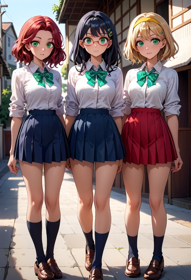 Akane, Miko and Hanako Tano