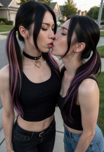 Saya Is Standing Close To A Man — Kissing AI Porn Video
