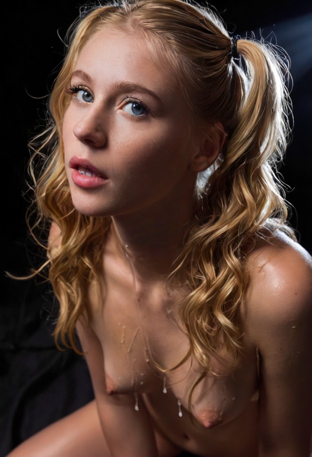 22 year old beautiful caucasian girl named west,angelic innocent face,soft delicate features,big soft blue eyes looki…