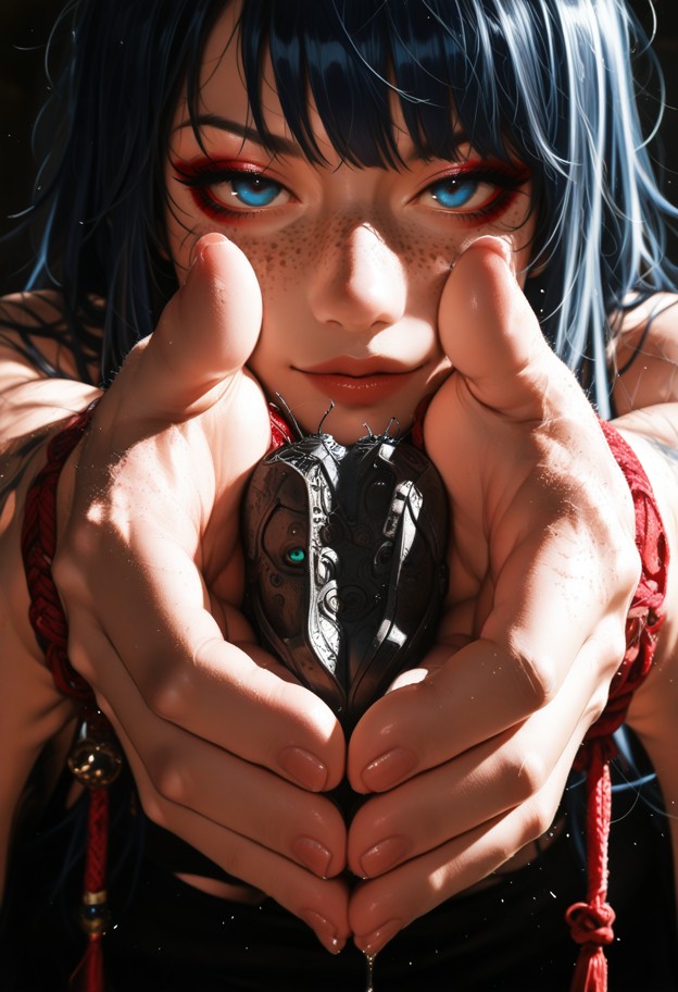 macro close up of a woman hands(macro close-uo 1:3) two wrists tightly bound by a vivid red rope wrapped multiple tim…