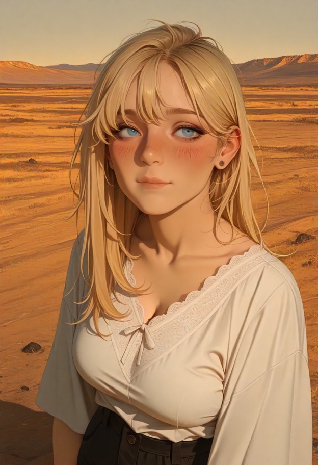 Ingrid, Scandinavian girl in the desert