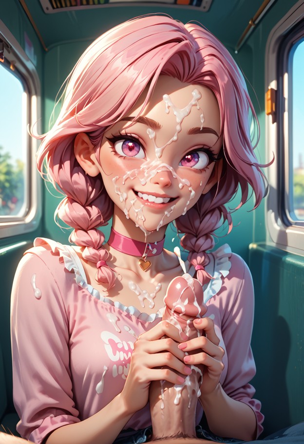 1girl,1guy,penis,handjob,stroking penis,eye contact,close-up,over-the-shoulder view,partial face visible,cinematic fr…