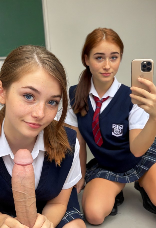 1 girl,schoolgirl,fully clothed,school uniform,boobs showing,tiny boobs,kneeling,kneeling on floor,cute face,innocent…