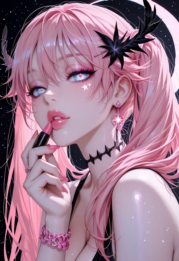 1girl,anime style,extreme close-up portrait,intimate beauty-shot composition,face filling most of the frame,slightly …