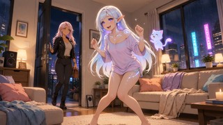 Astras Silly Welcome Home Dance — AI Porn Video