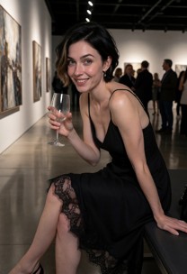 Inka Flashing Her Breasts At The Gallery — AI Porn Video