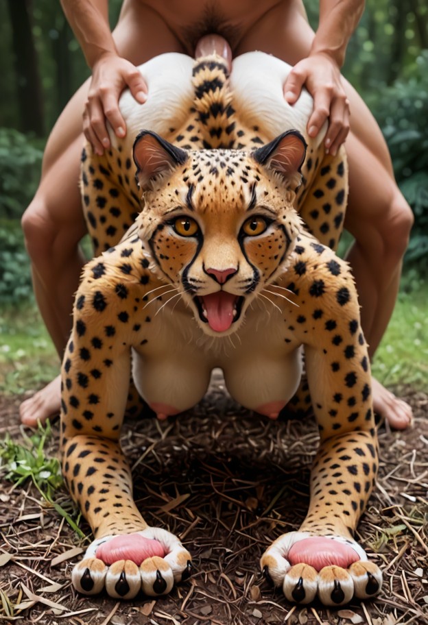 fantasy female feline cheetah,naked furry body,female is a feline with a feline cheetah face and cat body,female is a…