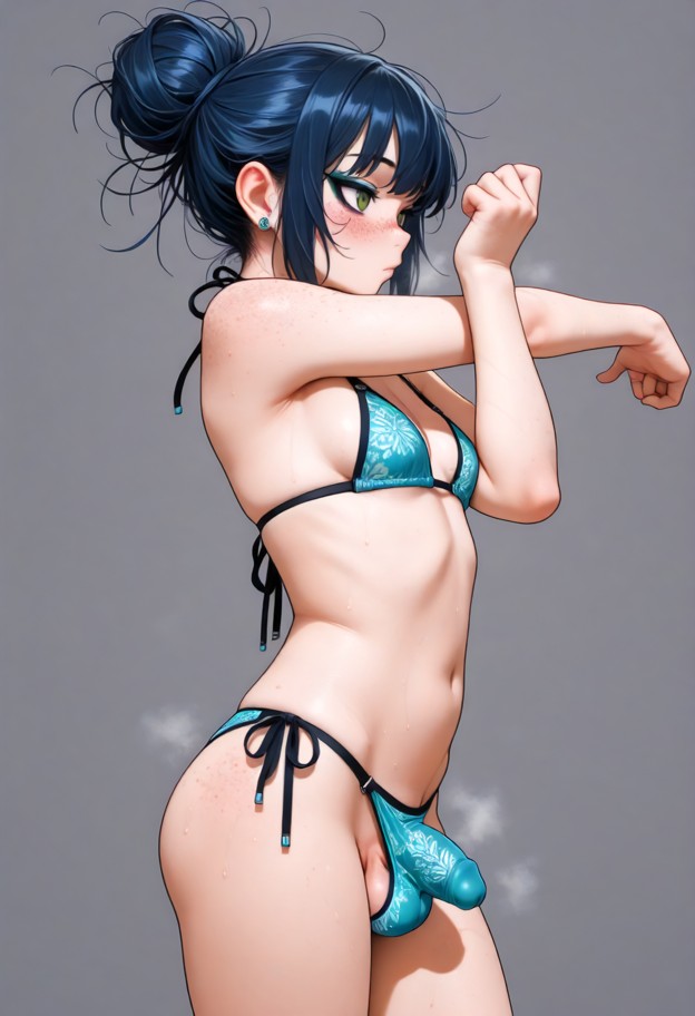 bikini,stretching