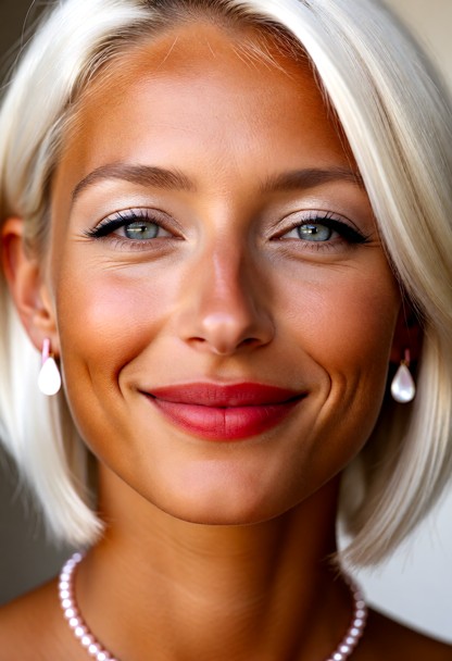 An ultra-photorealistic 8k RAW macro portrait photograph, extreme close-up tightly framed exclusively on her face, ca…