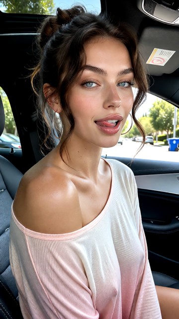 Summary: A photorealistic high-quality color professional photograph of a beautiful young woman in her early twenties…