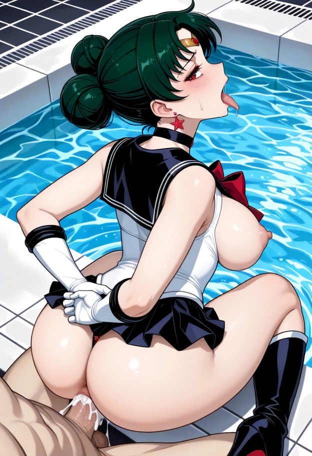 1girl,1boy,reverse_suspended_congress,arms held behind the back,looking_at_viewer,view on ass,ass penetration,giant c…