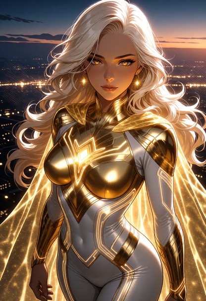 Celeste "Gilded Guardian" Vance (rmx DR) — AI character