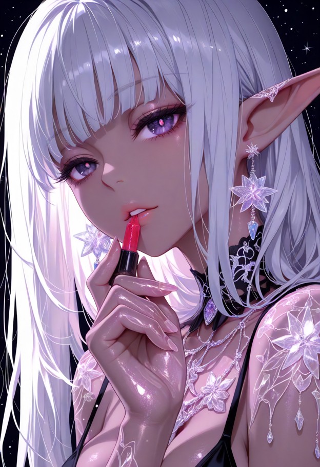 1girl,anime style,extreme close-up portrait,intimate beauty-shot composition,face filling most of the frame,slightly …