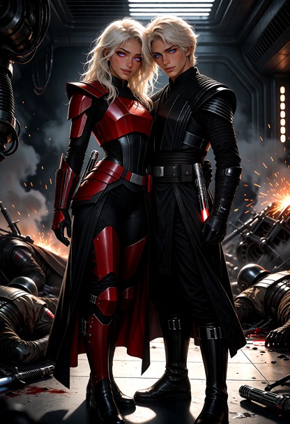 Talia Venn and her Sith apprentice stand side by side in the aftermath of a fierce battle inside the Rebel stronghold…