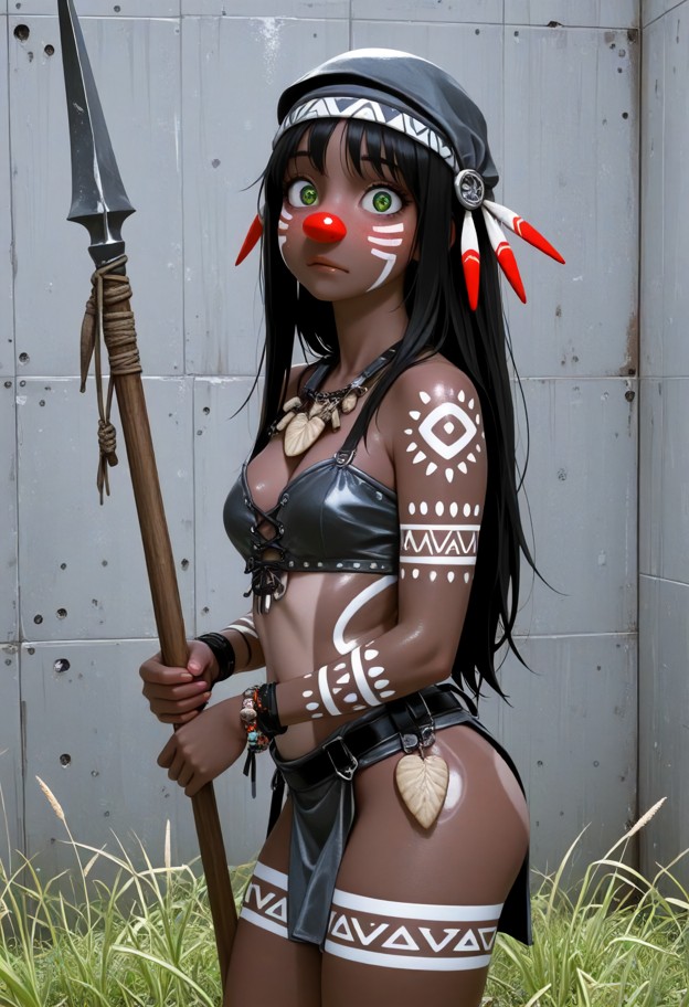 (masterpiece,hyper-detailed commercial portrait photography of an african tribal woman in a photo studio:1.3),(she ha…