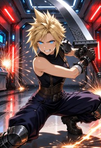 She doesn't wait for the count to finish. With a sudden, explosive movement, she drops from the shaft, her heavy boot…
