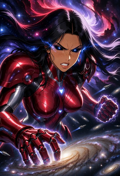Cosmic Destroyer — Final Form Zahra: Impossibly colossal cosmic supervillainess, larger than an entire galaxy. Massiv…