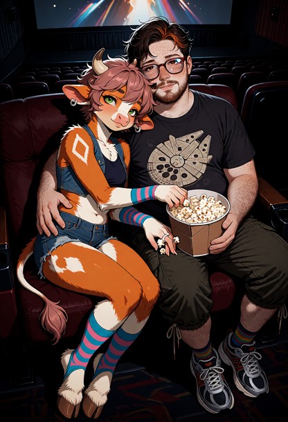 Create a highly detailed, polished anime-inspired semi-realistic cinematic illustration of Ice-Cream, a clearly adult…