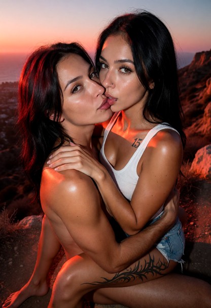 Location: Late Afternoon At A Scenic Cliffside Edge — AI Porn Image