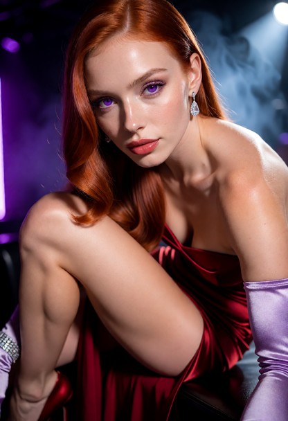 A photorealistic hyper-detailed close-up fine art portrait of an artistic female model. Ultra-realistic natural skin …