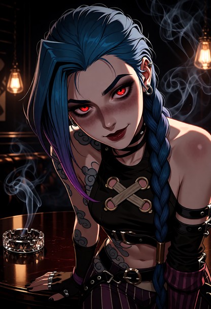 Location: a dimly lit, moody lounge filled with wisps of cigarette smoke and the soft amber glow of low-hanging penda…