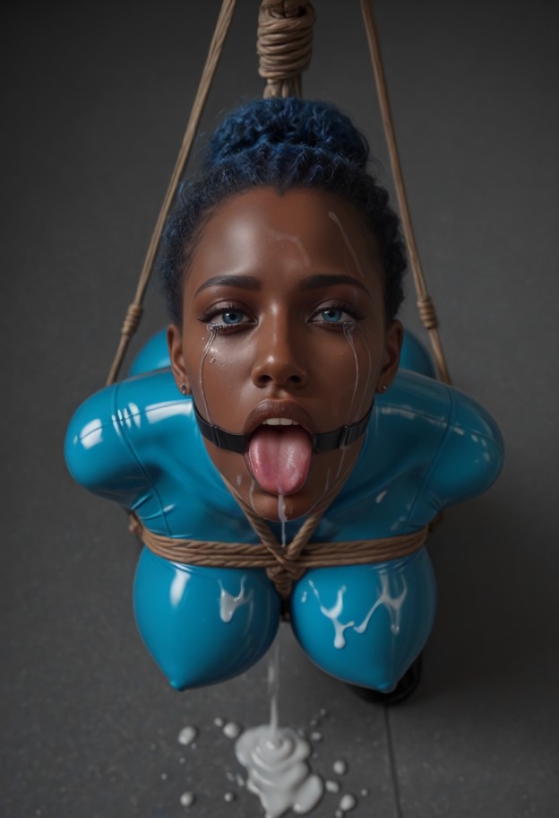 latex_outfit,latex_bodysuit,shiny_latex,black_latex,tight_latex,crying,tears,emotional face,sad eyes,distress,1girl,t…