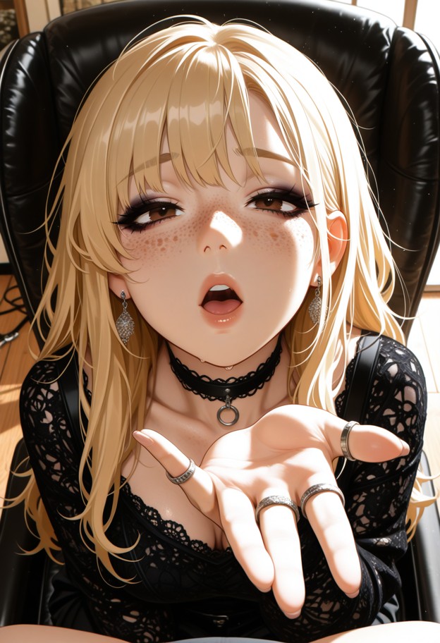orgasmic,overwhelmed,emotional,teary eyes,deep expression,drumkit chair,golden hour,warm sunlight,soft glow,evening a…