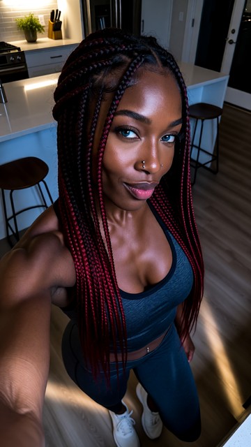 Woman wears sportswear with leggings and a tank top, with a sporty vibe, natural skin, and no visible jewelry., The s…