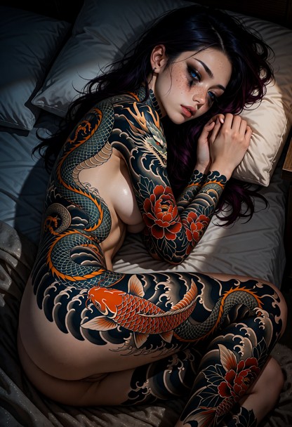 Woman sleeps on her side with her eyes closed and both hands tucked beneath a pillow, seen from a low angle., Woman w…