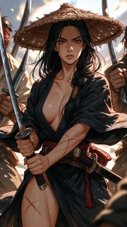 Shurittsu Surrounded By Bandit Thugs — AI Porn Video