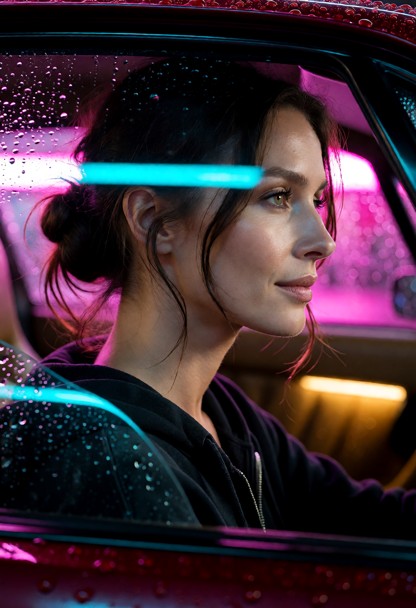 A dramatic, hyper-realistic 8k RAW professional photograph, strict side profile shot at a 90-degree angle, captured t…