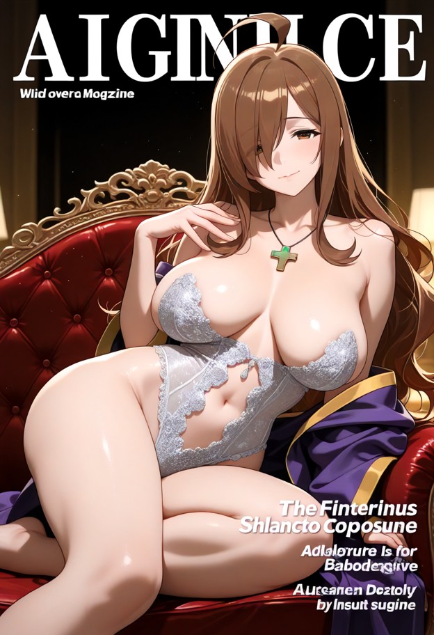 1girl,female model,high-end glamour magazine photoshoot inspired by playboy,reclining elegantly on a plush velvet cou…