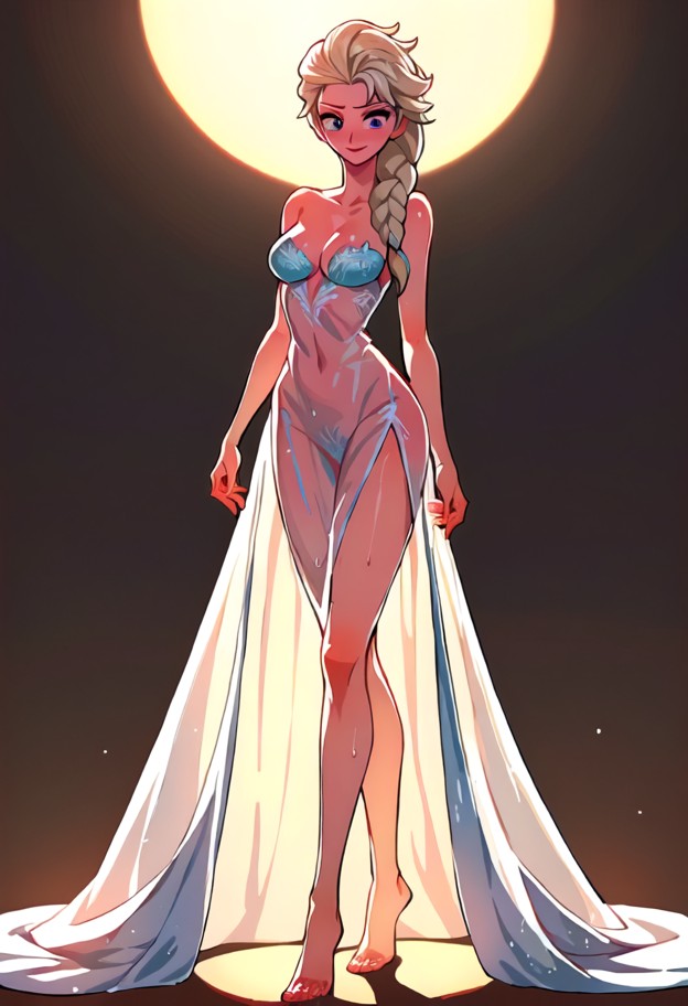 1girl,solo,naked,see through dress,silhouette,standing,frontal view