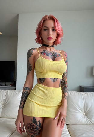 Hana Bares Her Large Breasts — AI Porn Video